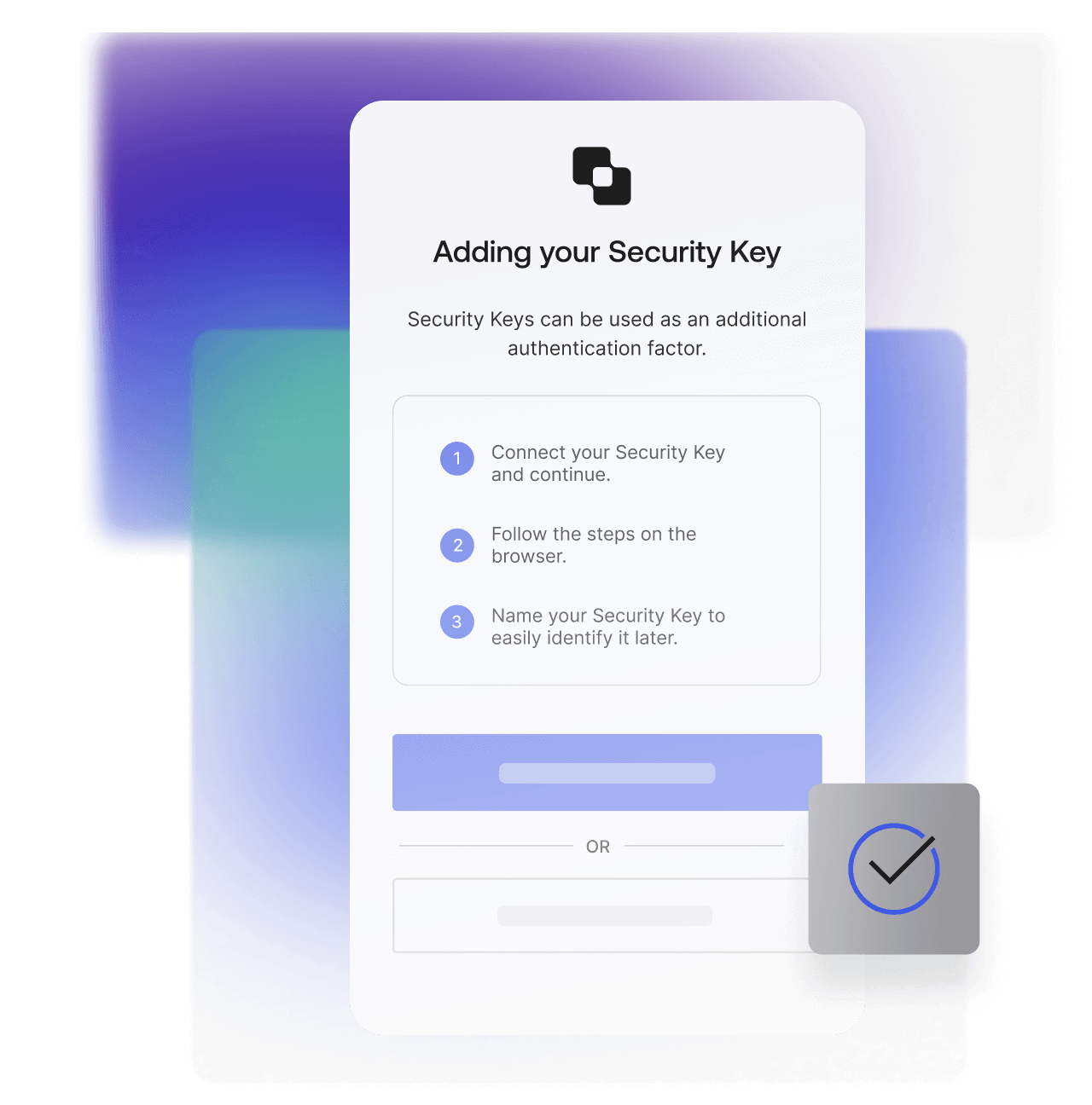 Auth0 - Security Key enrollment screen